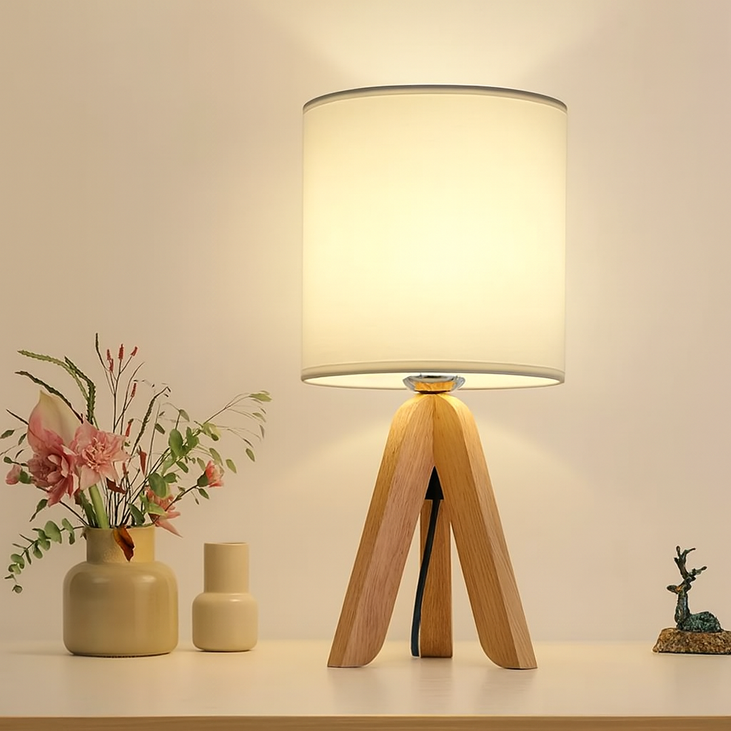 Clarest | Moderna trælampe med linningsskærm