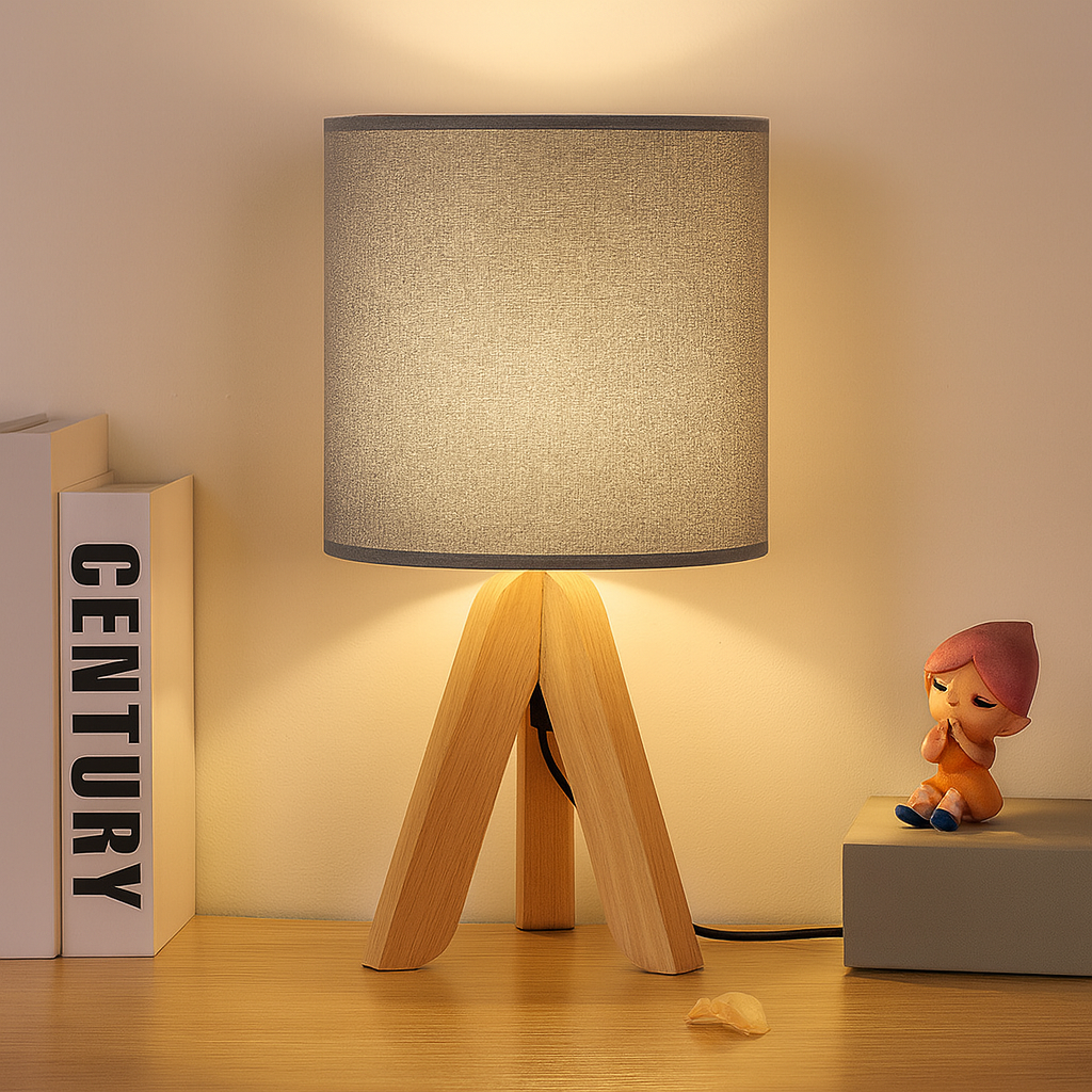 Clarest | Moderna trælampe med linningsskærm