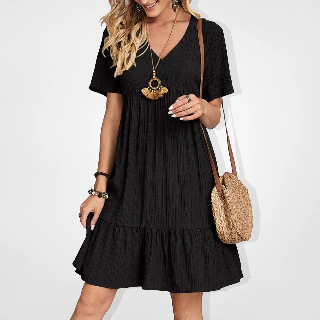 Marie - Vintage-kjole med V-hals