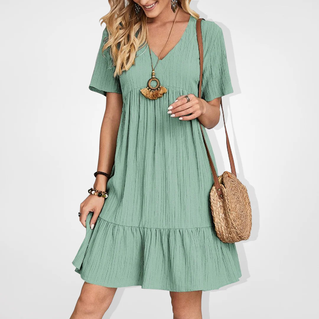 Marie - Vintage-kjole med V-hals