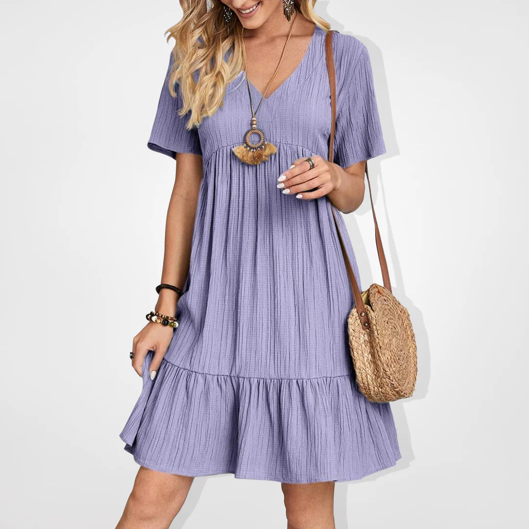 Marie - Vintage-kjole med V-hals