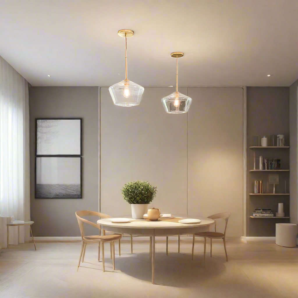 LumaGlow - Elegant pendel i klart glas med messingfinish