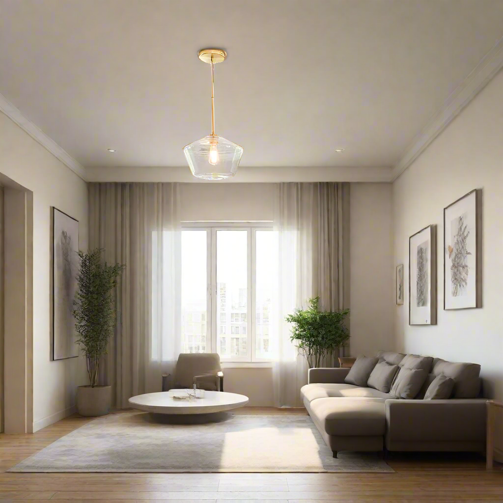 LumaGlow - Elegant pendel i klart glas med messingfinish