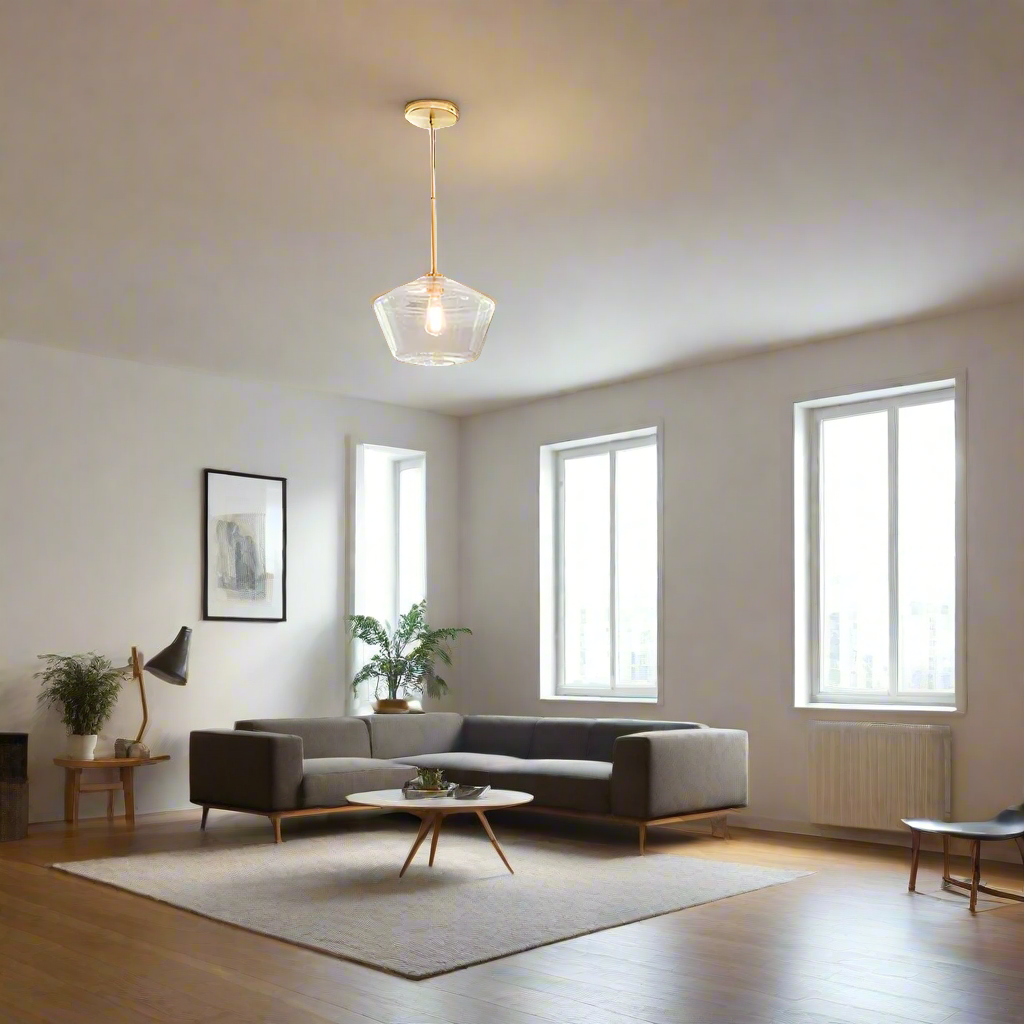 LumaGlow - Elegant pendel i klart glas med messingfinish