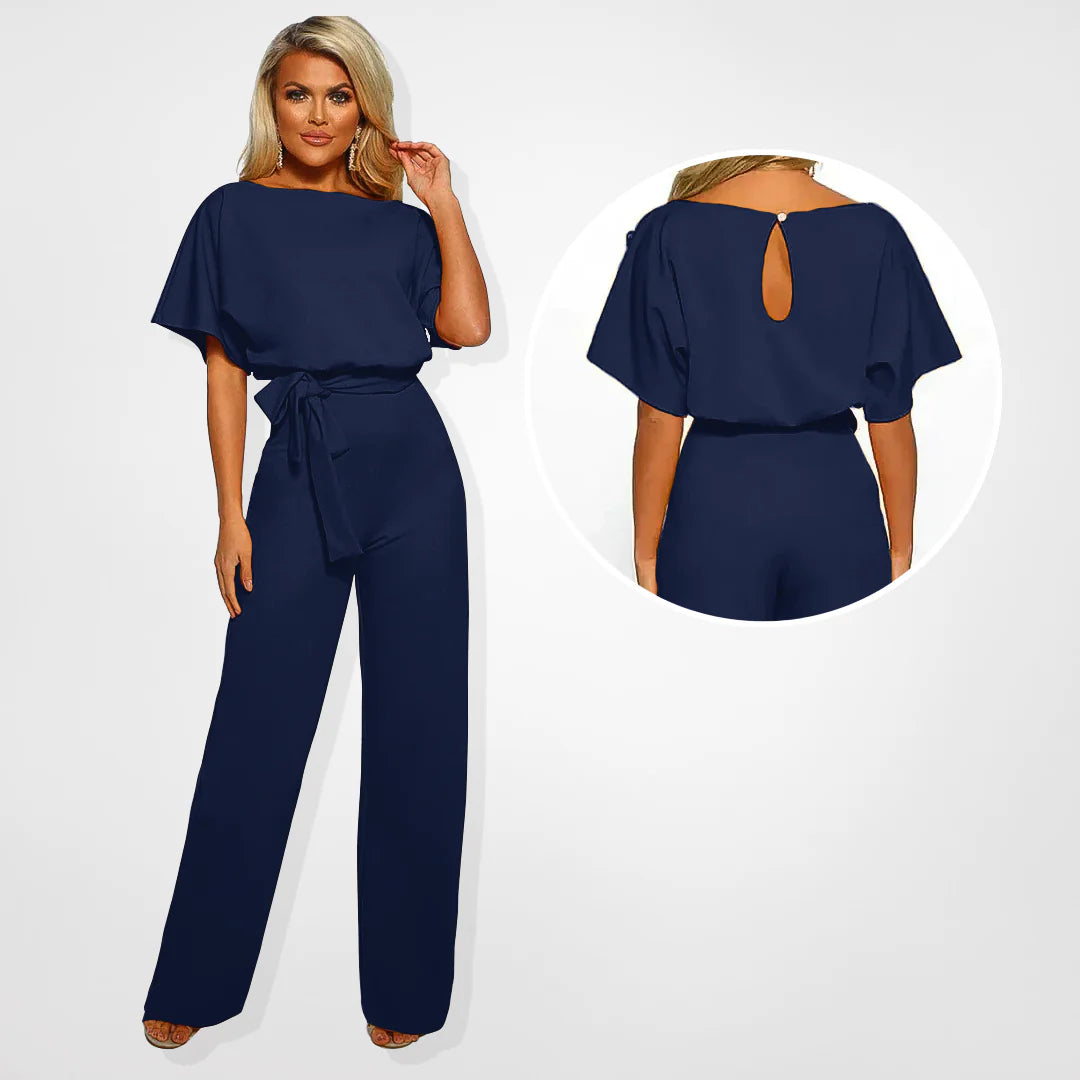 Adela - Stilfuld Jumpsuit med elegant båndbælte