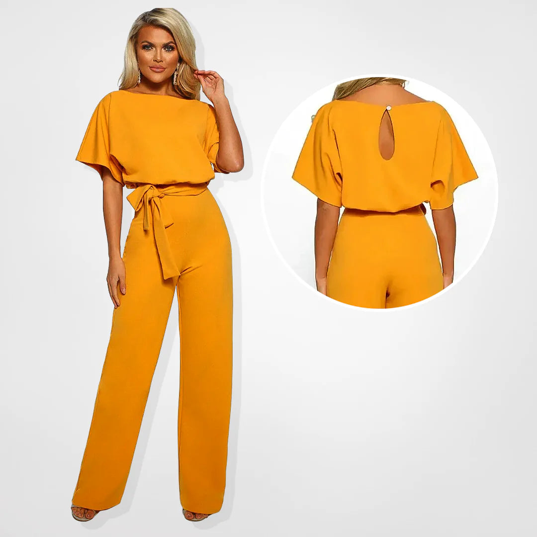 Adela - Stilfuld Jumpsuit med elegant båndbælte