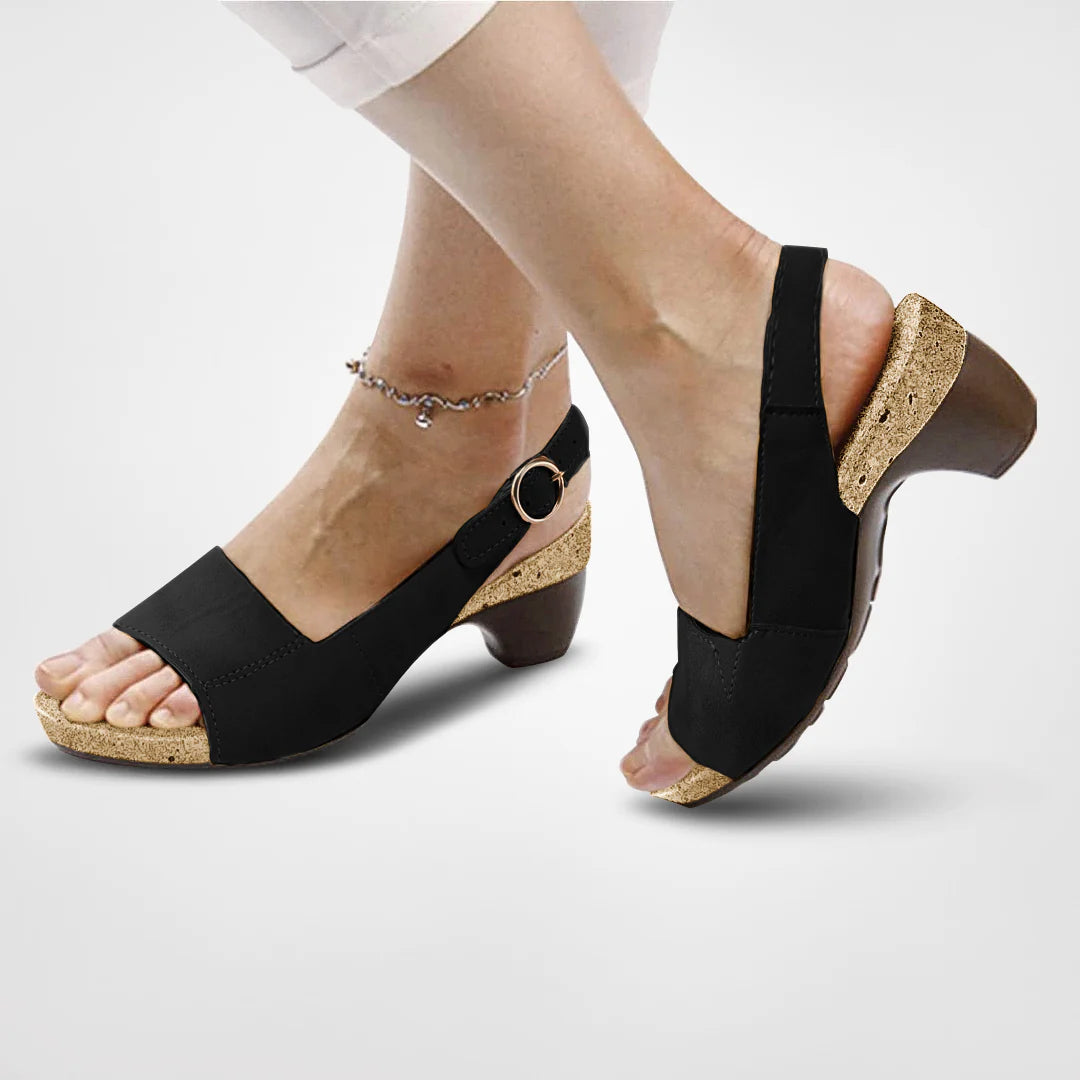 Nasha - Behagelig sandal med høj kile