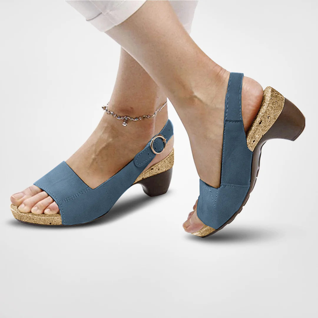 Nasha - Behagelig sandal med høj kile