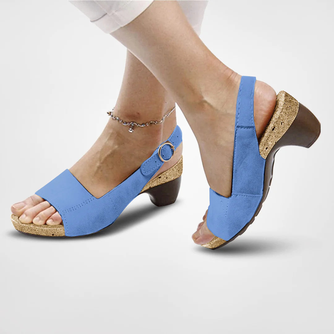 Nasha - Behagelig sandal med høj kile