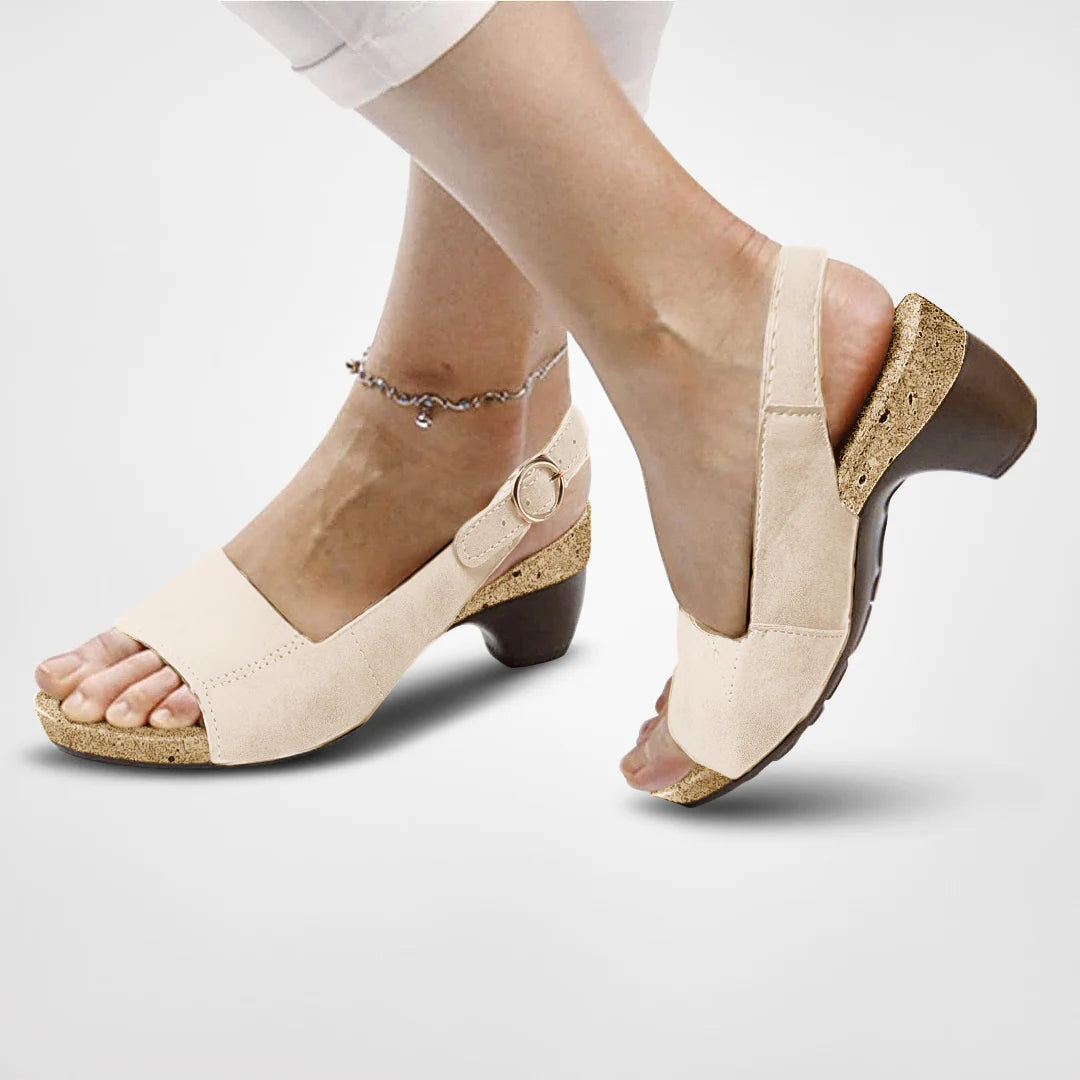 Nasha - Behagelig sandal med høj kile