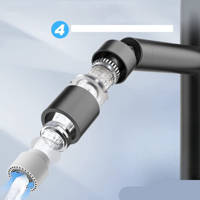FlexSpray 360° Rotérbart Vandhane Sprayhoved med Justerbar Vandstrøm