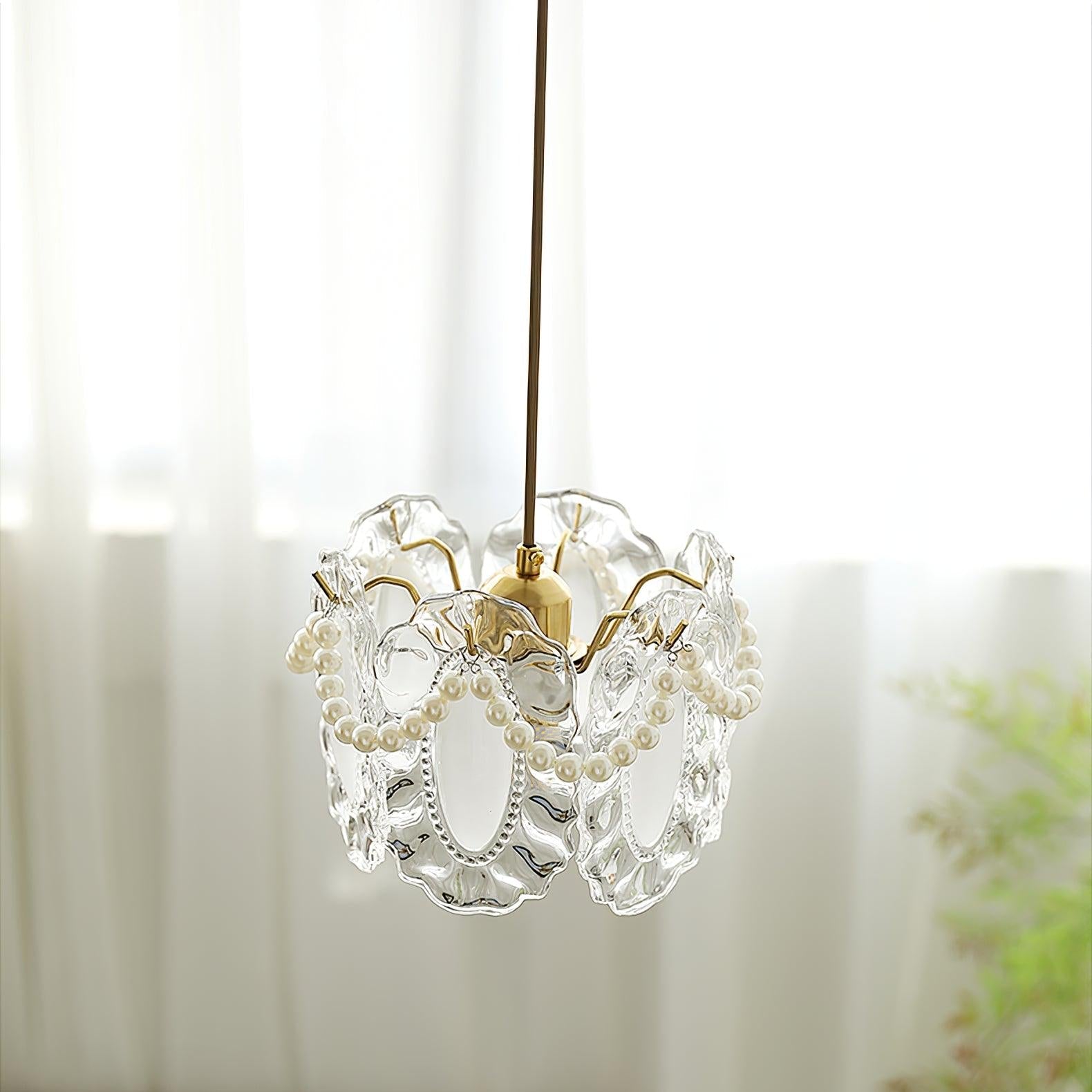 Aurora Vintage Pendellampe med Blomsterdetaljer
