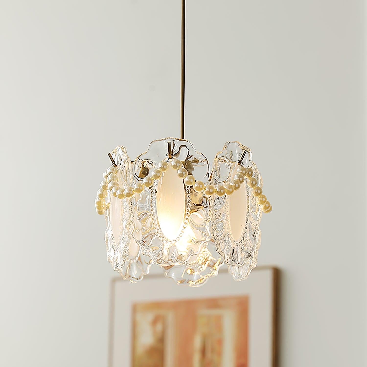 Aurora Vintage Pendellampe med Blomsterdetaljer