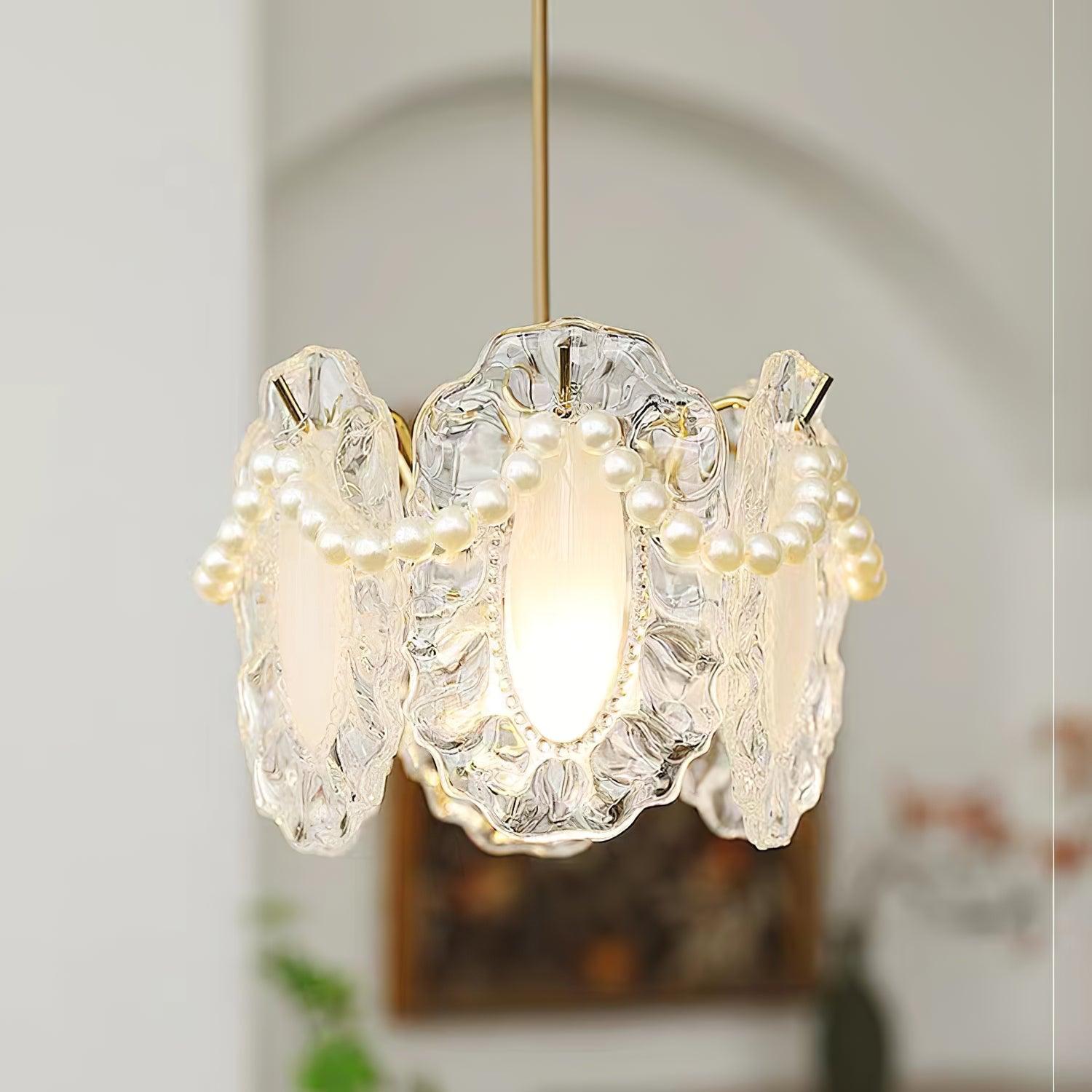 Aurora Vintage Pendellampe med Blomsterdetaljer
