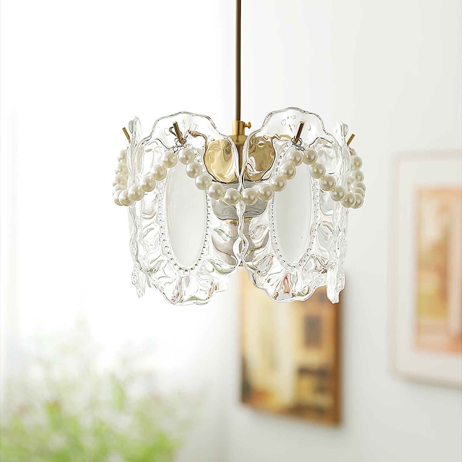Aurora Vintage Pendellampe med Blomsterdetaljer