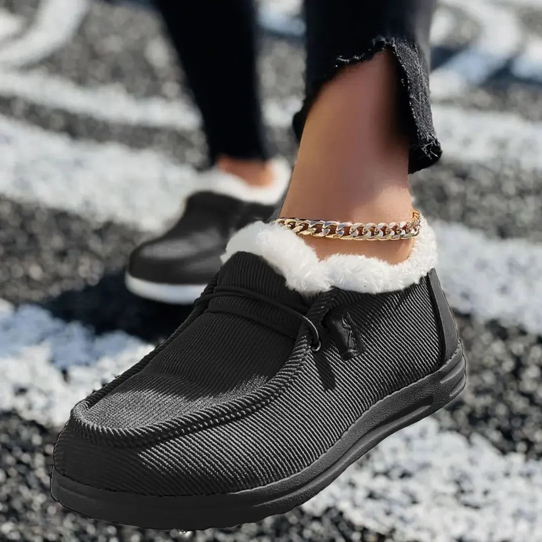 Eva - Elegante og hyggelige lodne loafers