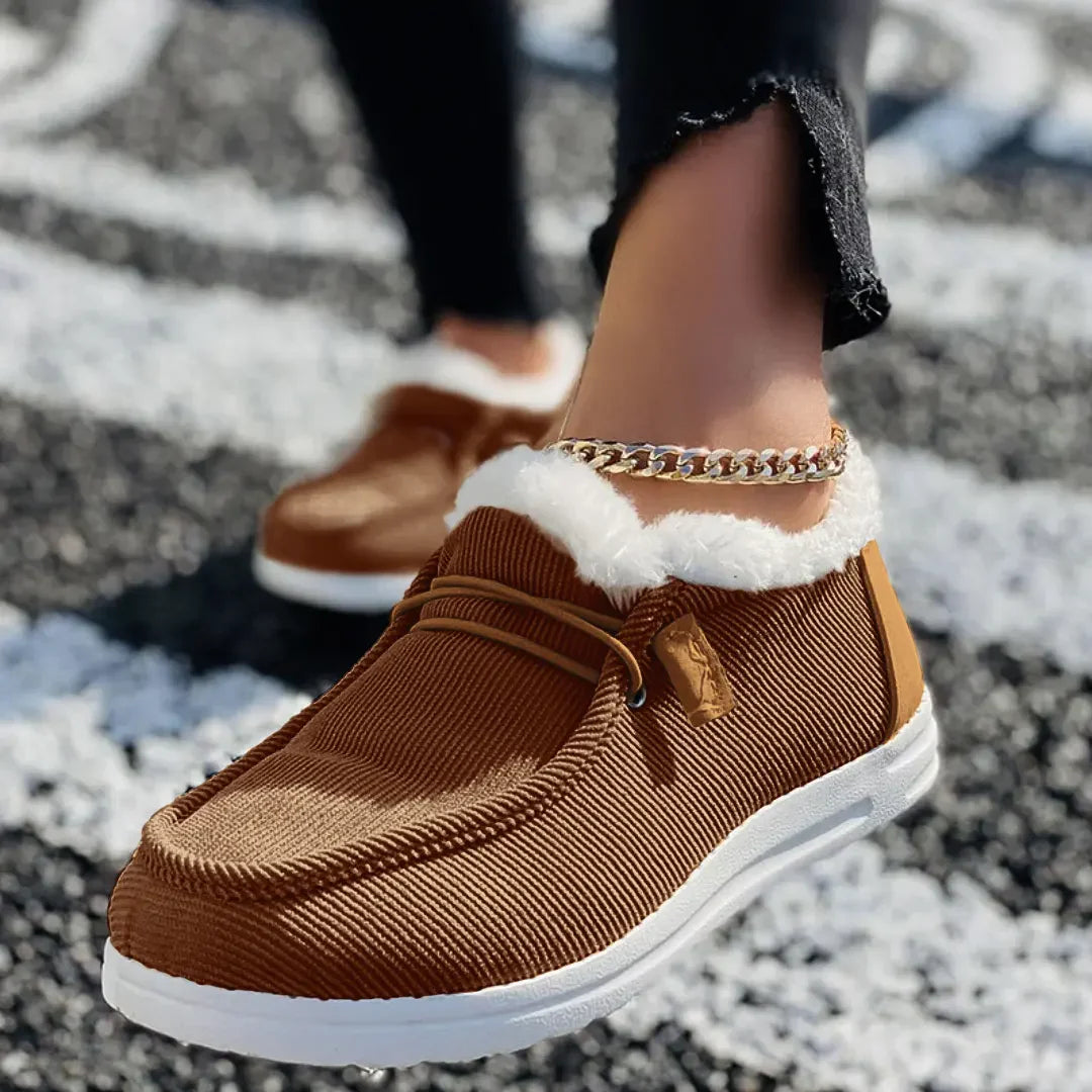 Eva - Elegante og hyggelige lodne loafers