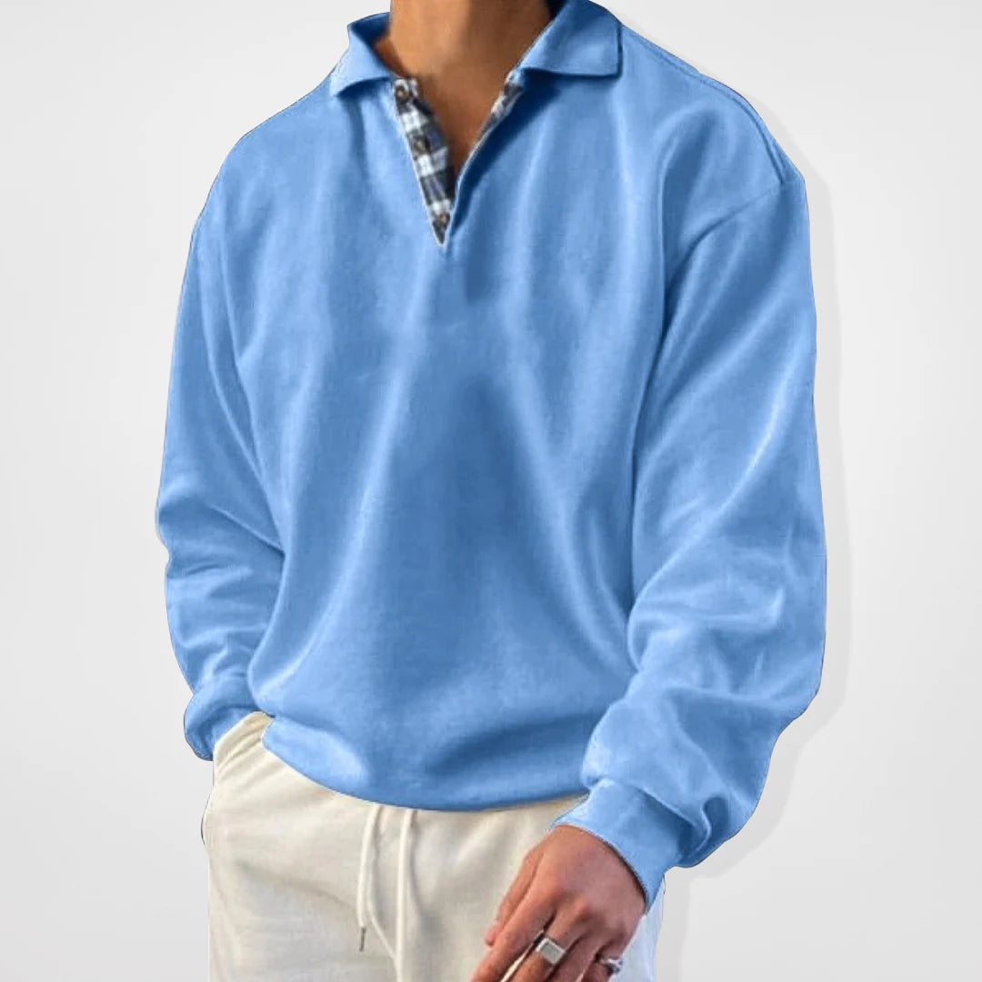 Adrian - Behagelig afslappet polosweater