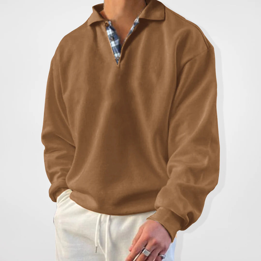 Adrian - Behagelig afslappet polosweater