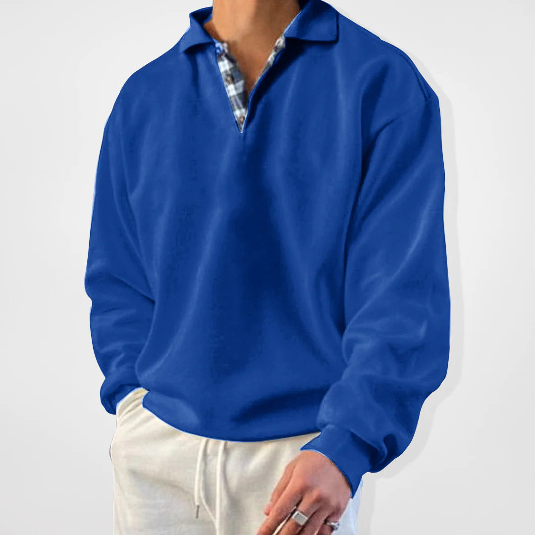 Adrian - Behagelig afslappet polosweater