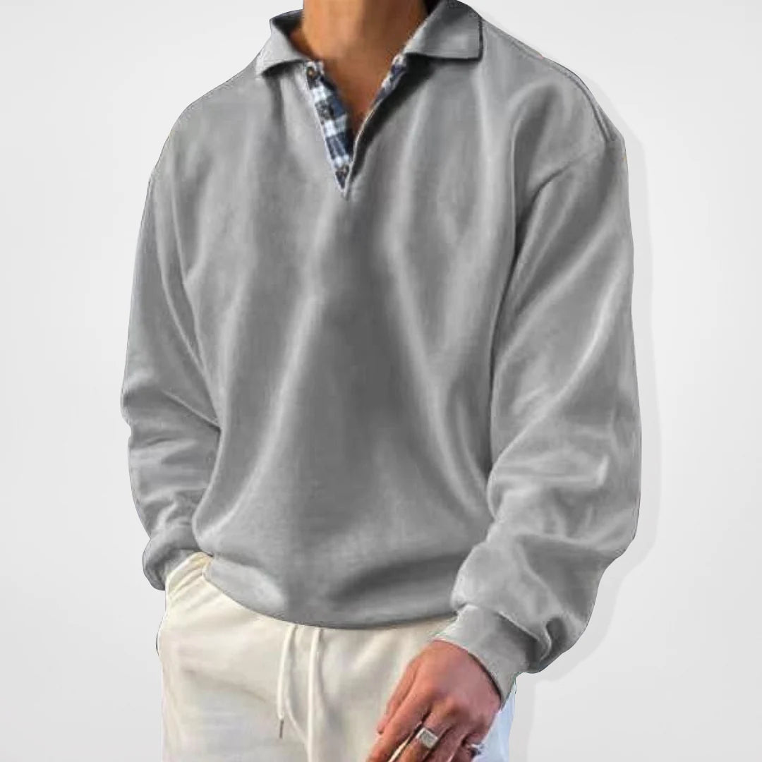 Adrian - Behagelig afslappet polosweater