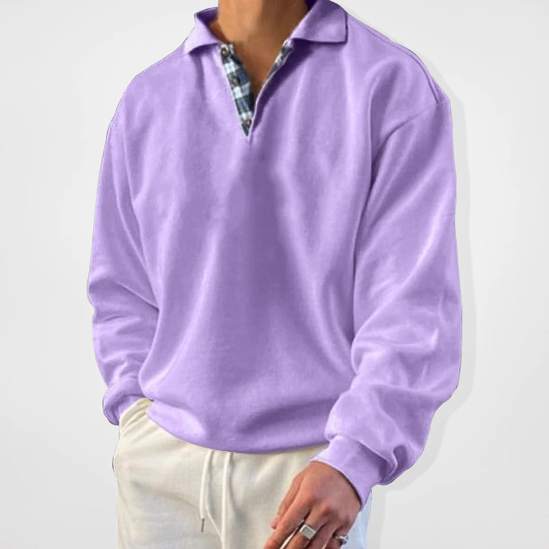 Adrian - Behagelig afslappet polosweater