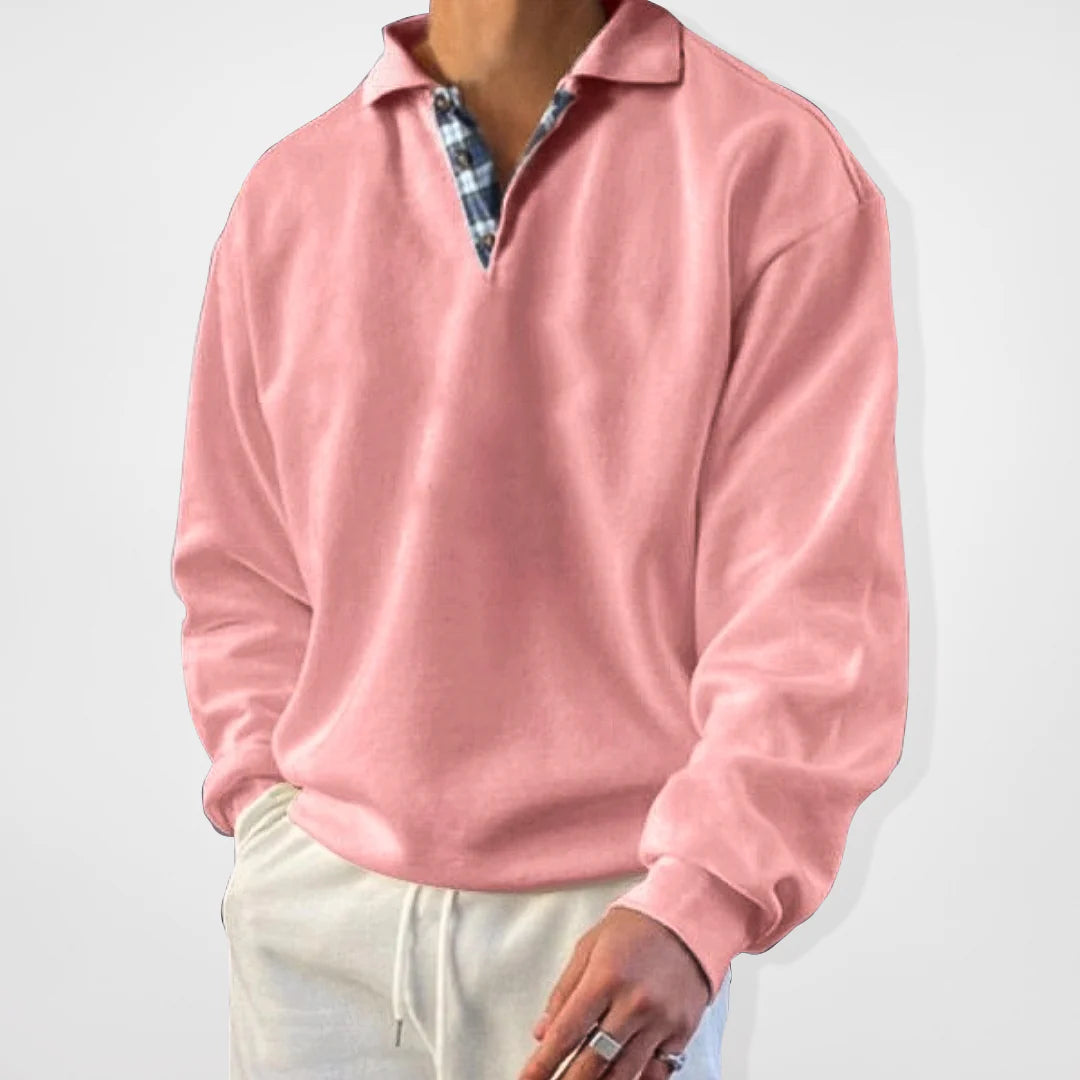 Adrian - Behagelig afslappet polosweater