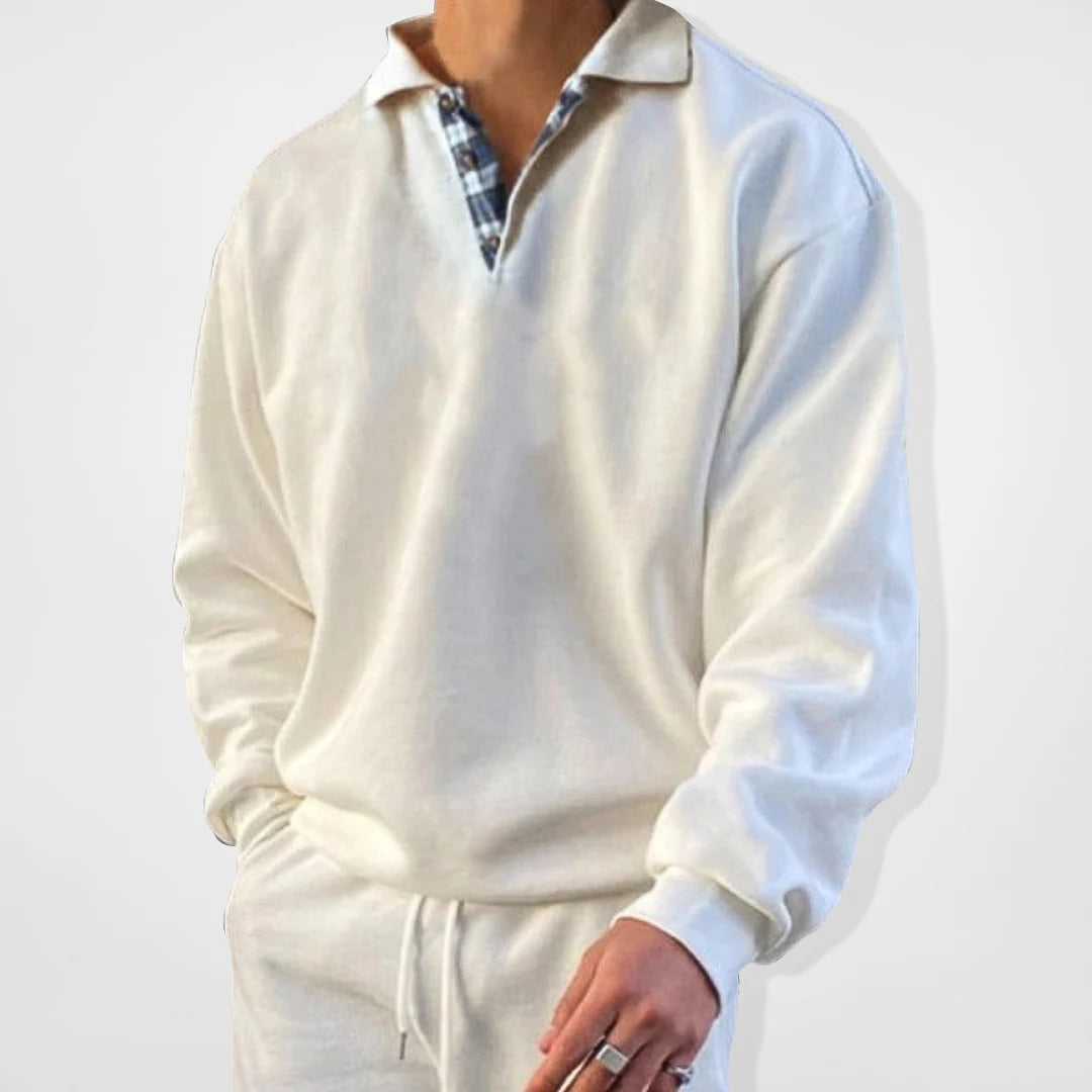 Adrian - Behagelig afslappet polosweater