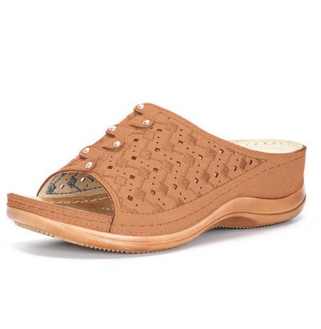 Deborah - Sandaler med åbne tæer og naglede detaljer