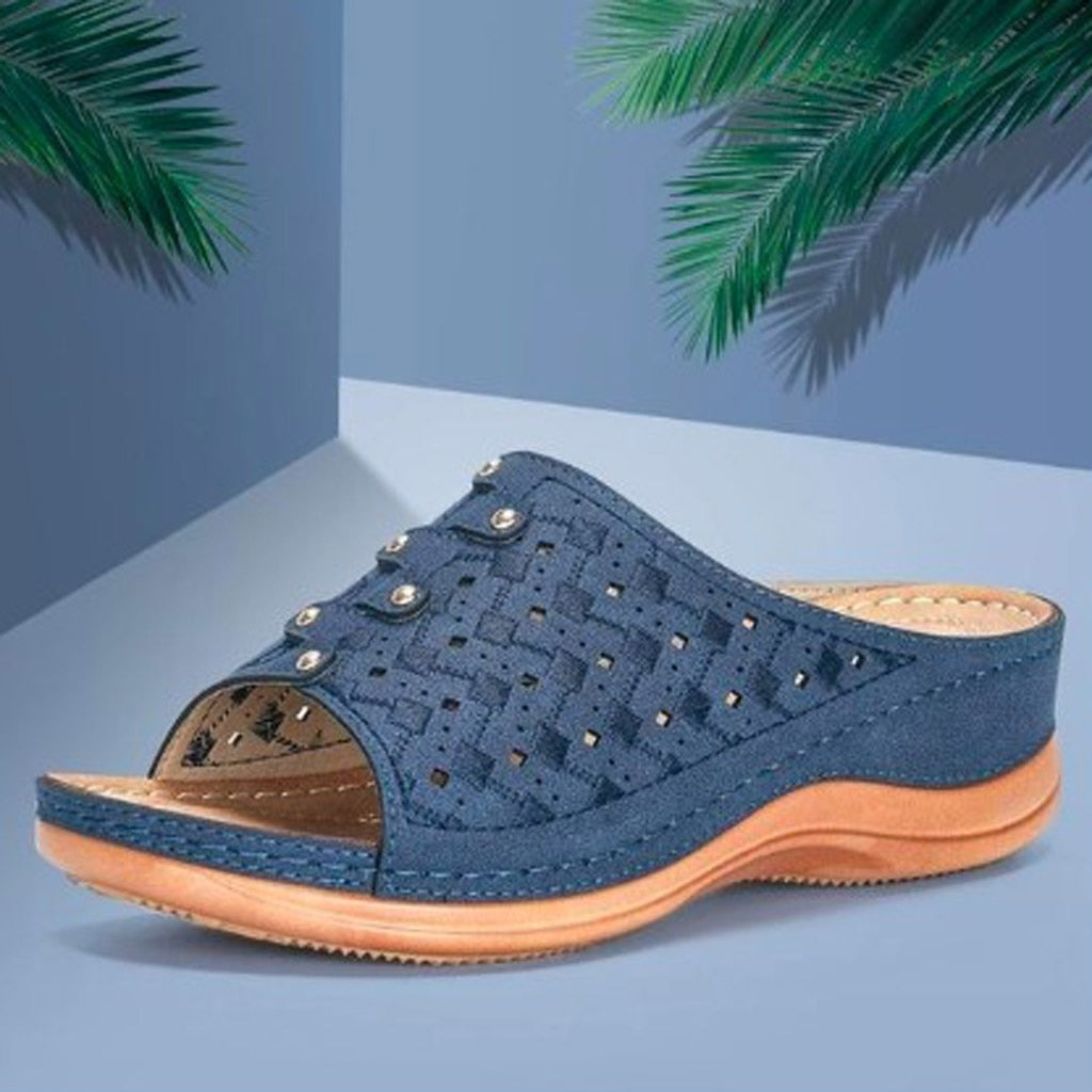 Deborah - Sandaler med åbne tæer og naglede detaljer