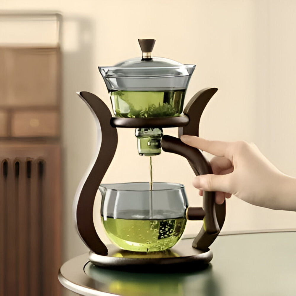 BrewMuse drypfrit tekandesæt i glas – Magnetisk tud og ergonomisk håndtag
