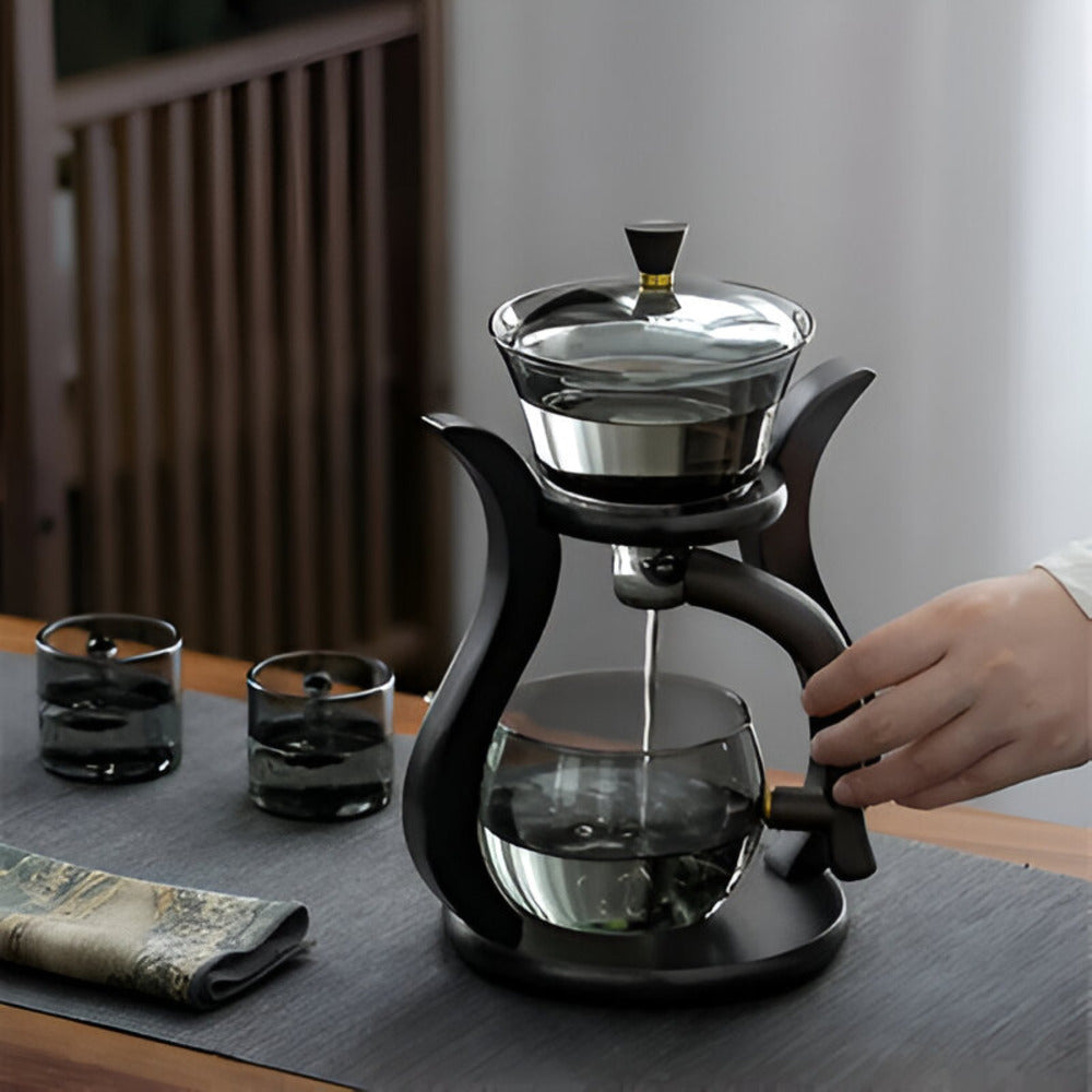 BrewMuse drypfrit tekandesæt i glas – Magnetisk tud og ergonomisk håndtag
