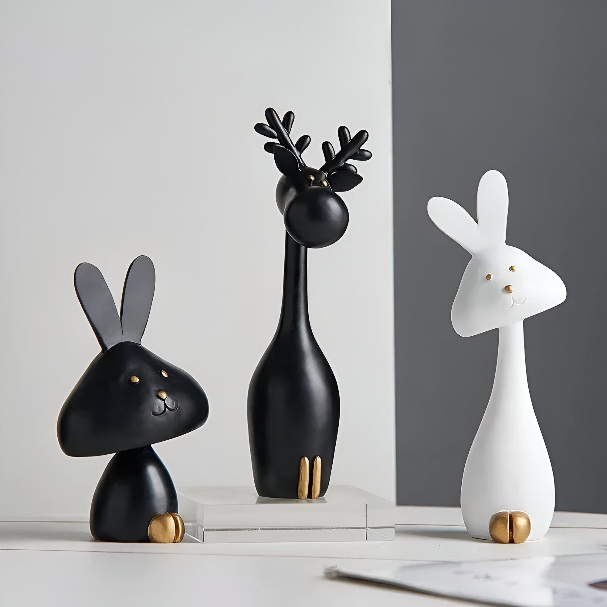 DecoPaws Elegante Dyrefigurer til Moderne Borddekoration