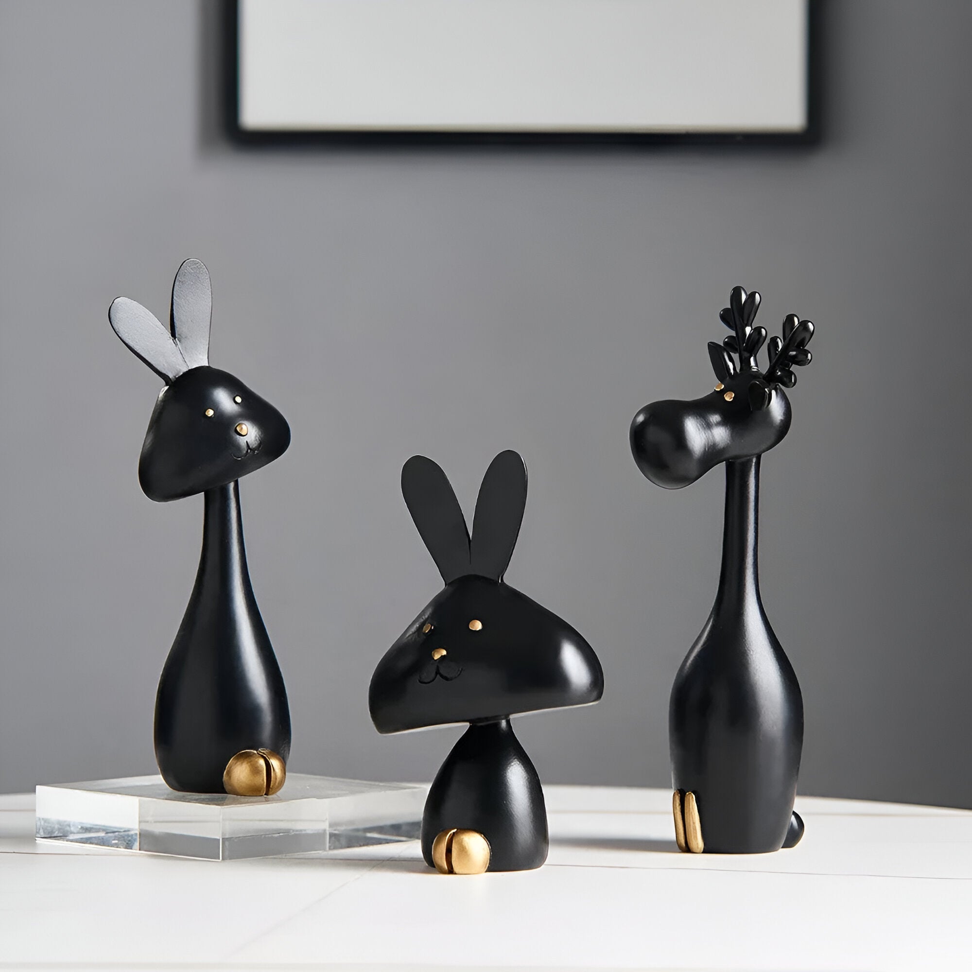 DecoPaws Elegante Dyrefigurer til Moderne Borddekoration