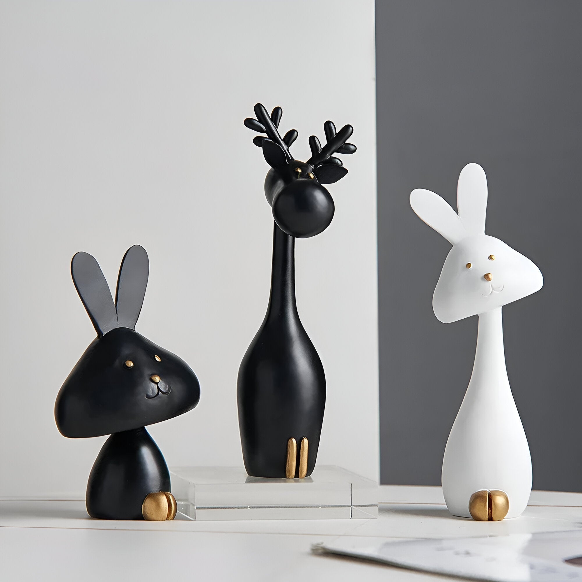 DecoPaws Elegante Dyrefigurer til Moderne Borddekoration