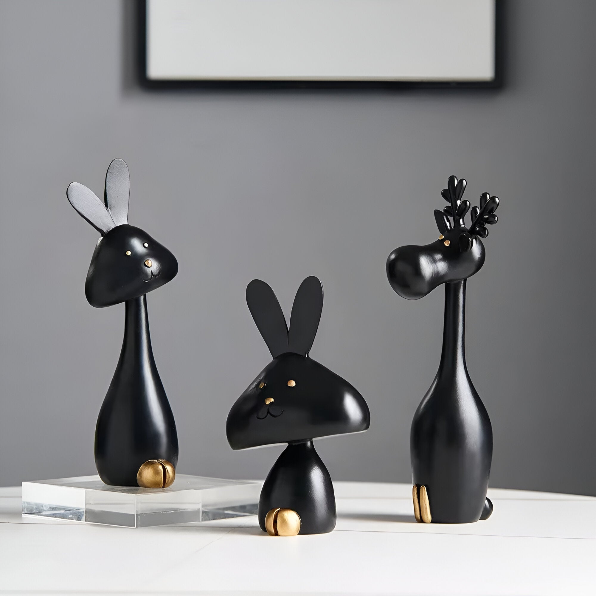 DecoPaws Elegante Dyrefigurer til Moderne Borddekoration