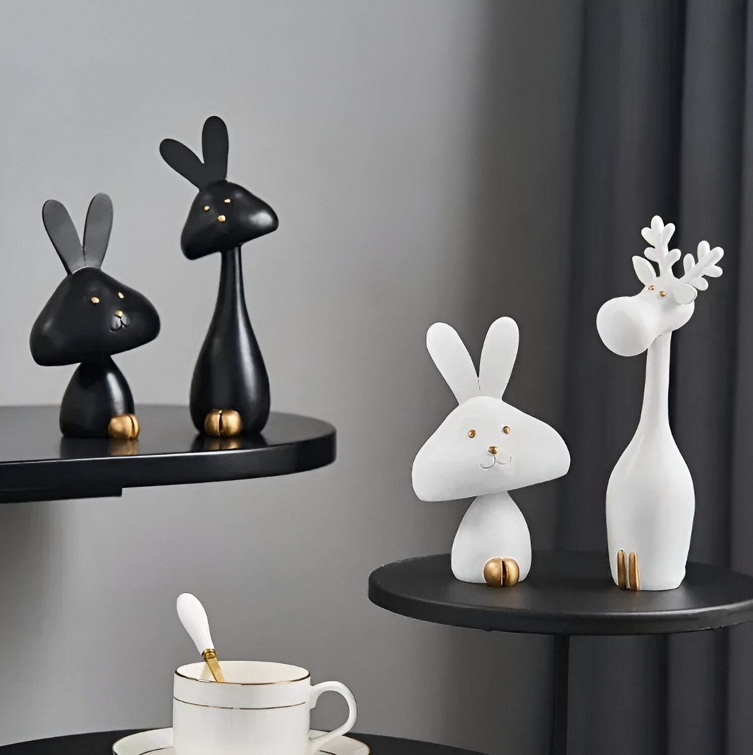 DecoPaws Elegante Dyrefigurer til Moderne Borddekoration