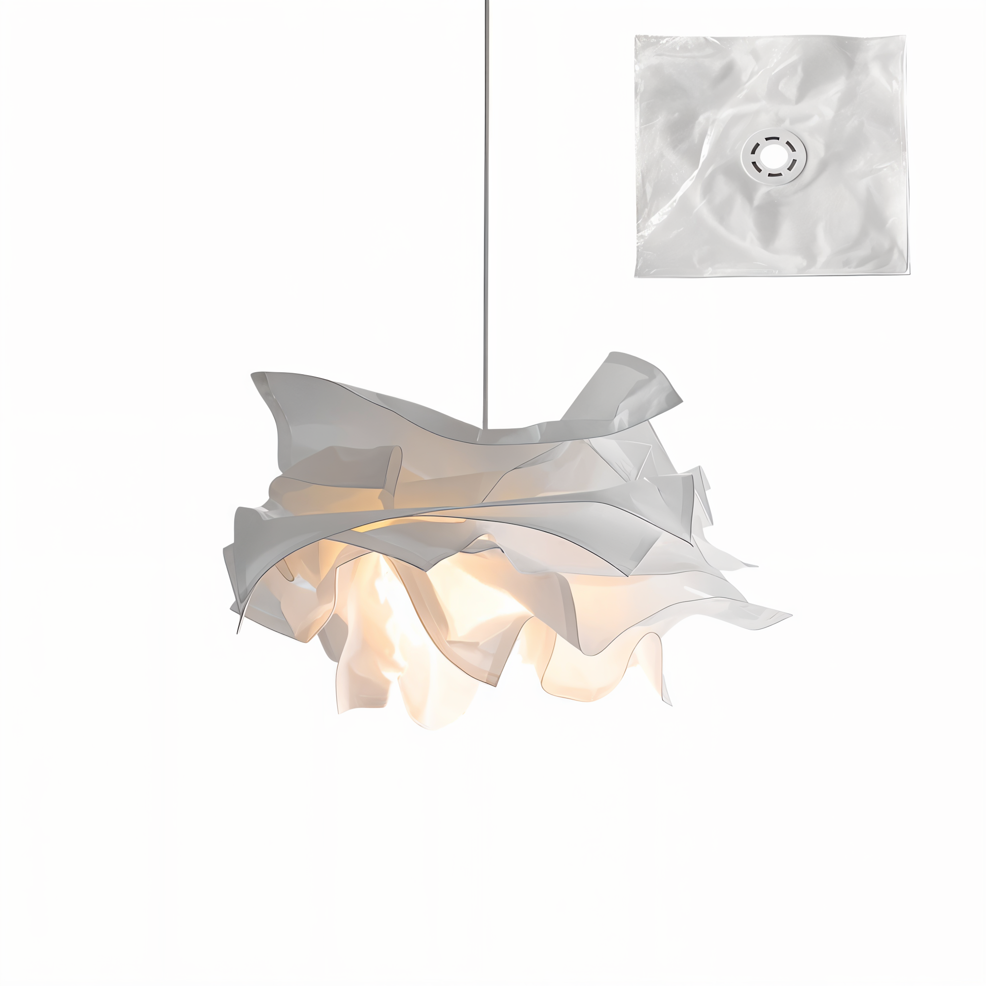 ShadeGlow Tilpasselig Pendellampe med Skulptureret Pap skygge Design