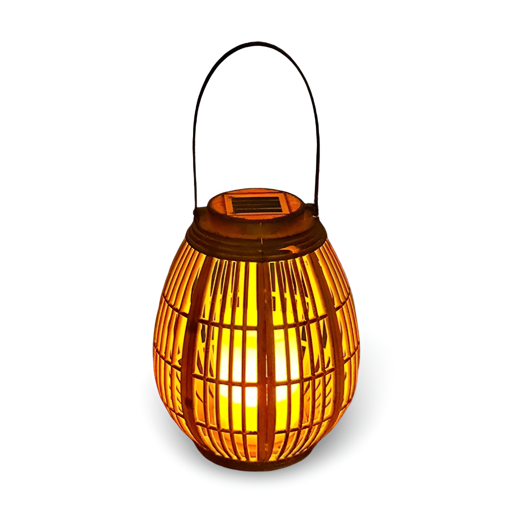 SunWeave Solar Rattan Lanterne – Elegant Belysning til Udendørs Atmosfære