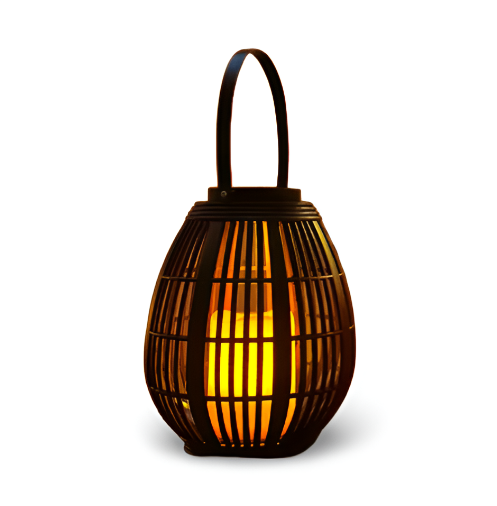 SunWeave Solar Rattan Lanterne – Elegant Belysning til Udendørs Atmosfære