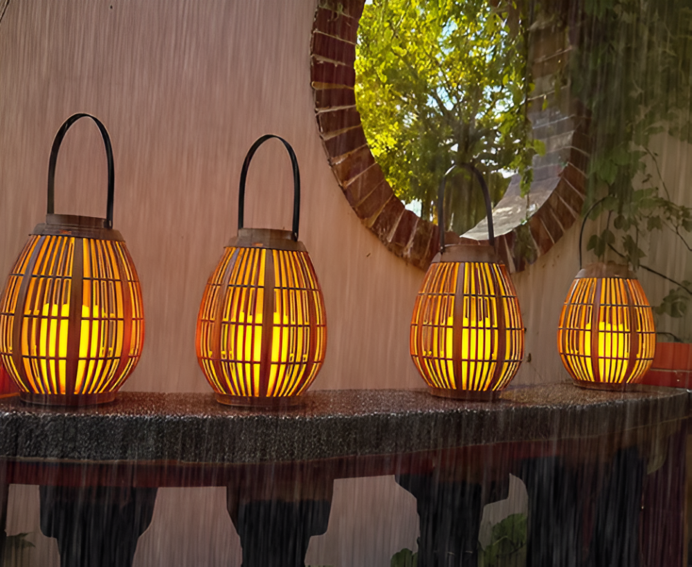 SunWeave Solar Rattan Lanterne – Elegant Belysning til Udendørs Atmosfære