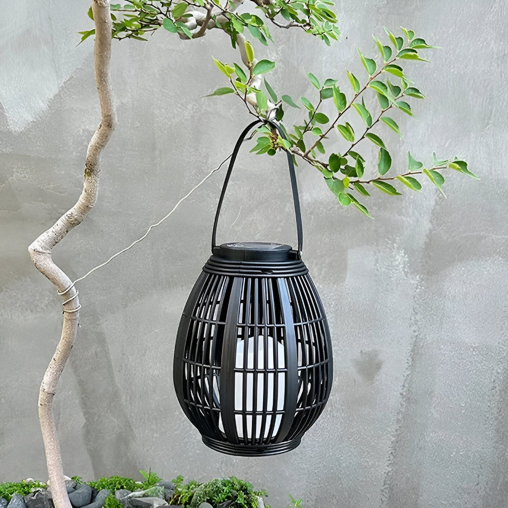 SunWeave Solar Rattan Lanterne – Elegant Belysning til Udendørs Atmosfære
