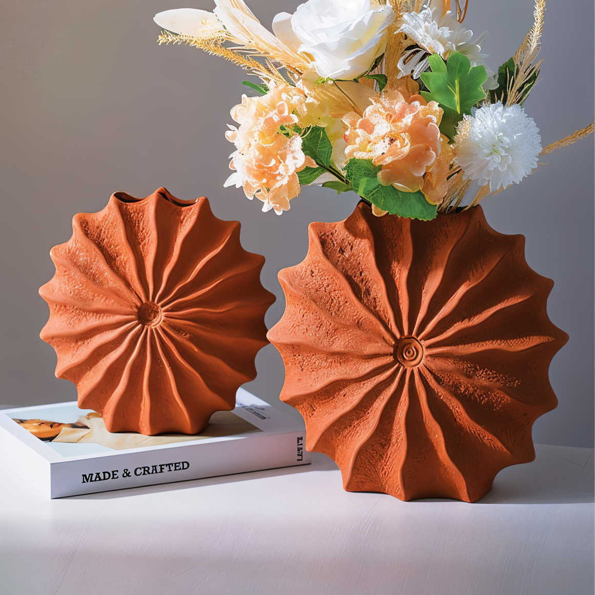 Foldedesign Geometrisk Retro Vase