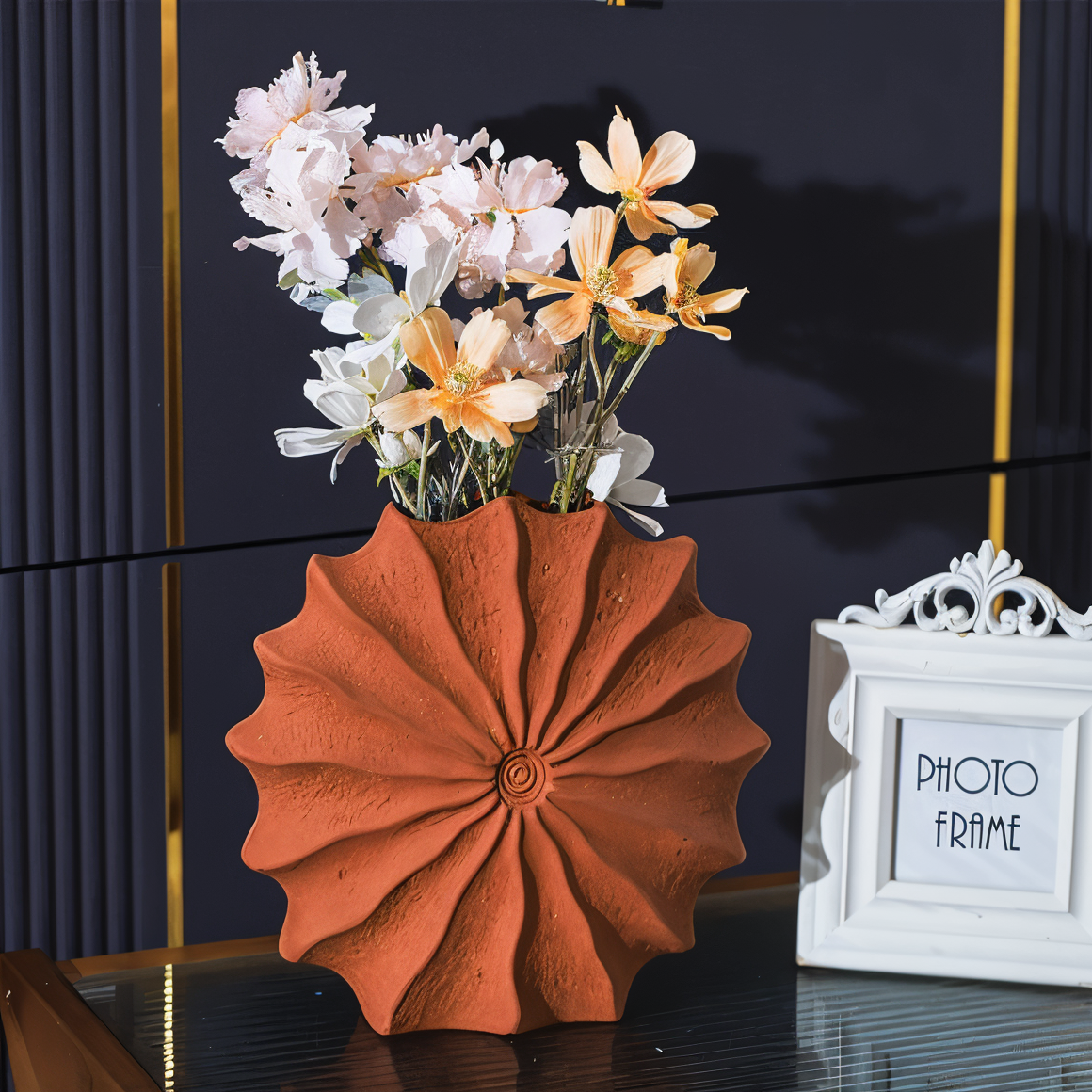 Foldedesign Geometrisk Retro Vase