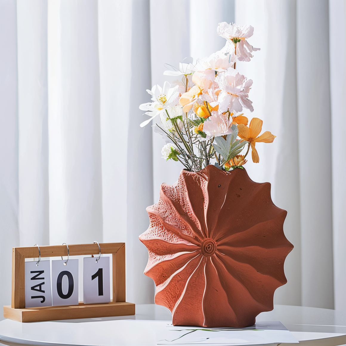 Foldedesign Geometrisk Retro Vase