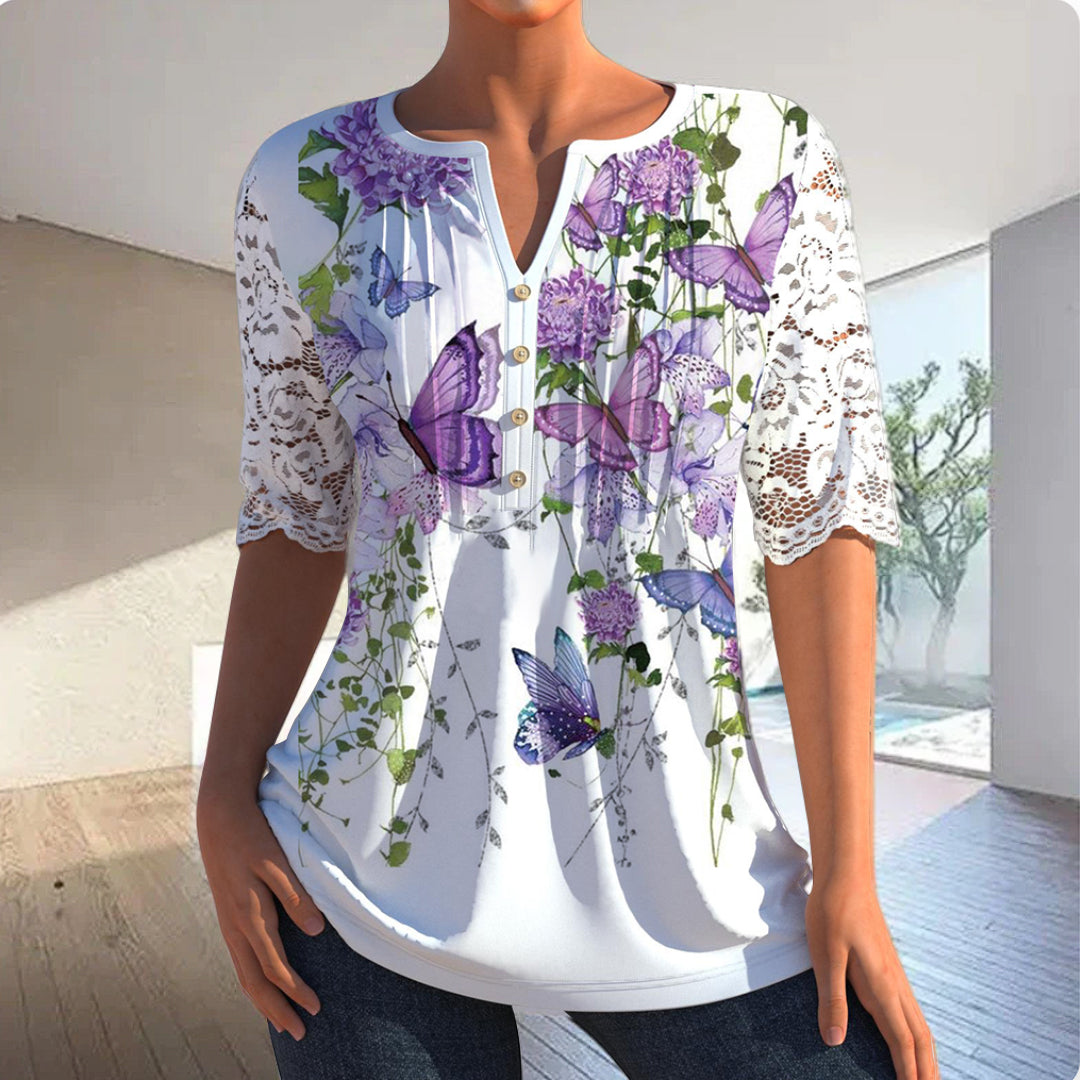 Sozima - Elegant blomstret bluse