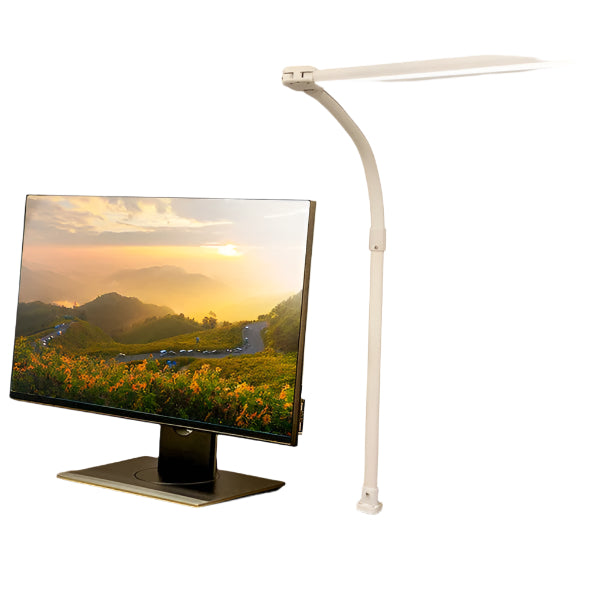 FlexiGlow LED-skrivebordslampe med dobbelt hoved