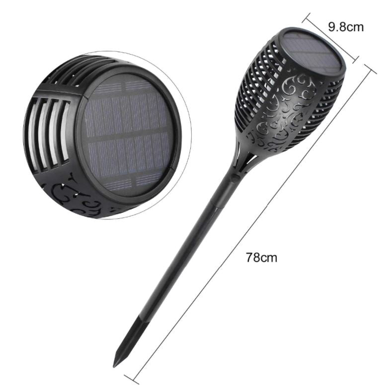 SolarFlame – Solcelledrevne LED Havefakler med Automatisk Tænd/Sluk Sensor