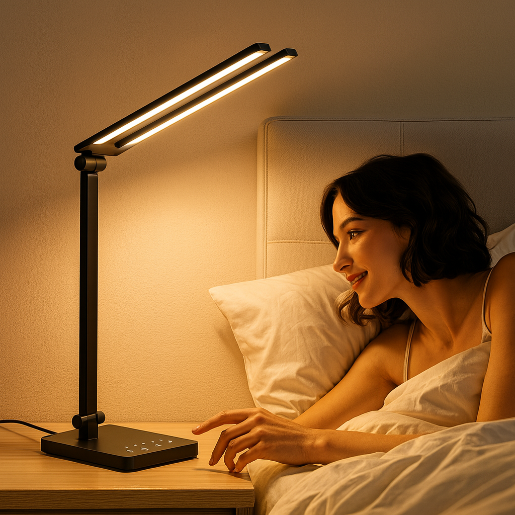 Luméno | Justerbar, sammenklappelig LED- skrivebordslampe