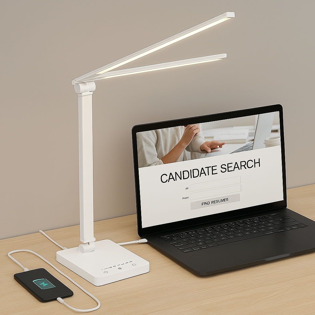 Luméno | Justerbar, sammenklappelig LED- skrivebordslampe